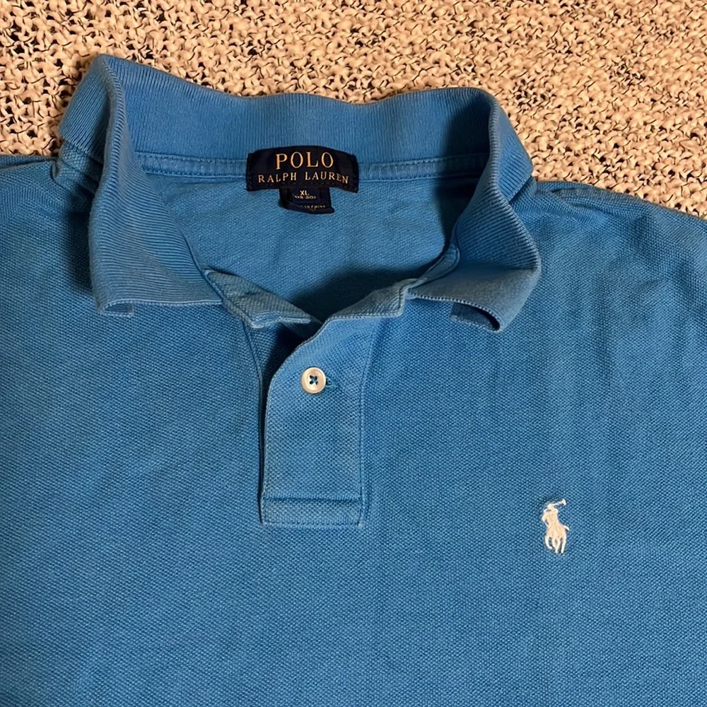 Blue Ralph Lauren polo T-shirt, extra large - Picture 3 of 5